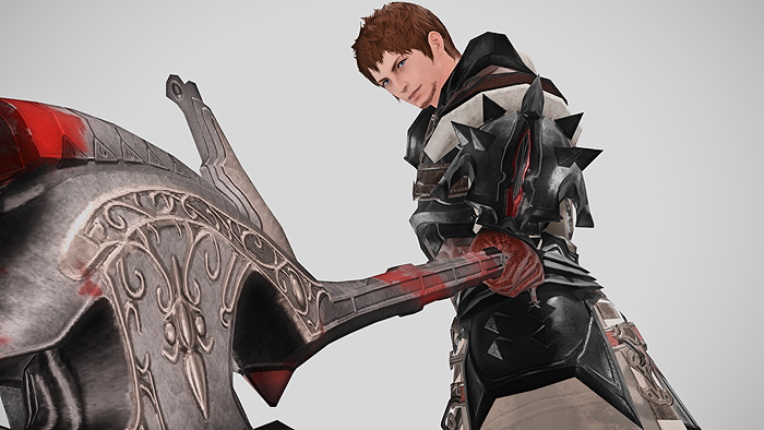 Ardbert holding out his axe to you