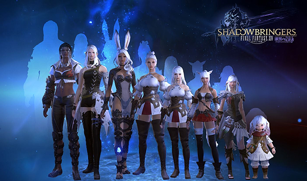 Height comparison of female races in Final Fantasy XIV